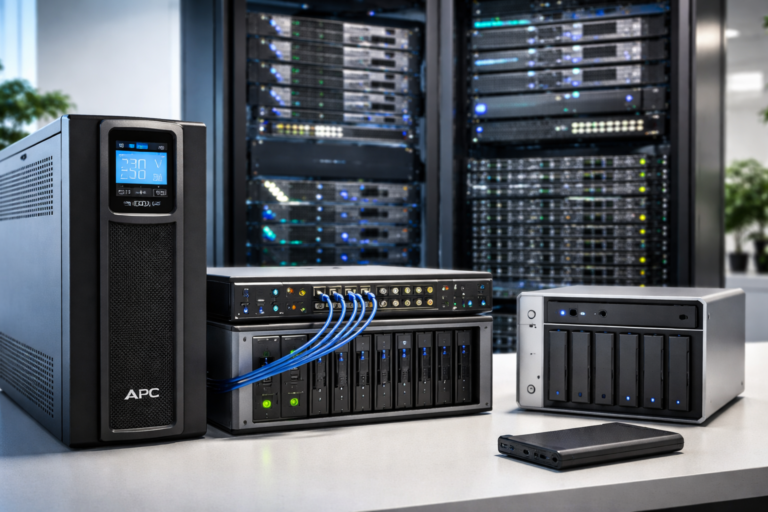 IT accessories and infrastructure setup for Kuwait office 2026 — UPS, switches, servers and storage