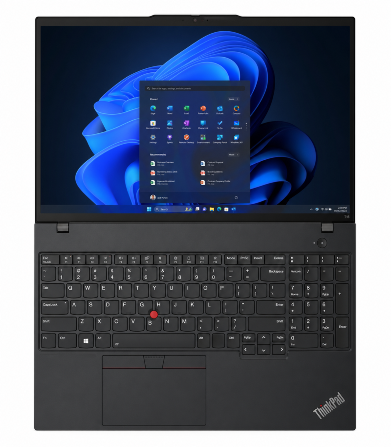 Lenovo ThinkPad T16 Gen 4 AI PC - 16.0" WUXGA / Ultra 7 258V / 32GB / 512GB (NVMe M.2 SSD) / AI Boost Up to 12 TOPS / DOS / 3YW / Arabic/English / Black - Laptop - Image 5