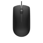 Dell MS116 Wired Mouse, 1000 DPI, Scrolling Wheel, 2 Buttons, 1 x USB, Optical LED Tracking, Plug and Play, Scrolling Wheel, Black