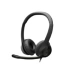Logitech H390 Wired Headset for PC/Laptop, Stereo Headphones with Noise Cancelling Microphone, USB-C, in-Line Controls, - Black